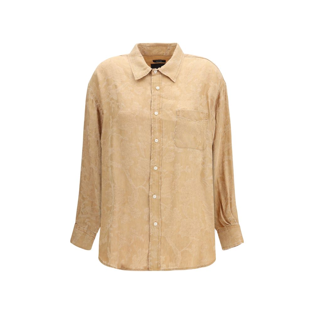 Chemise R13 à motifs orange en viscose