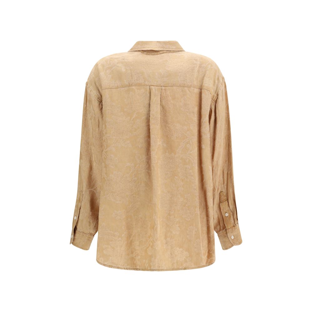 Chemise R13 à motifs orange en viscose
