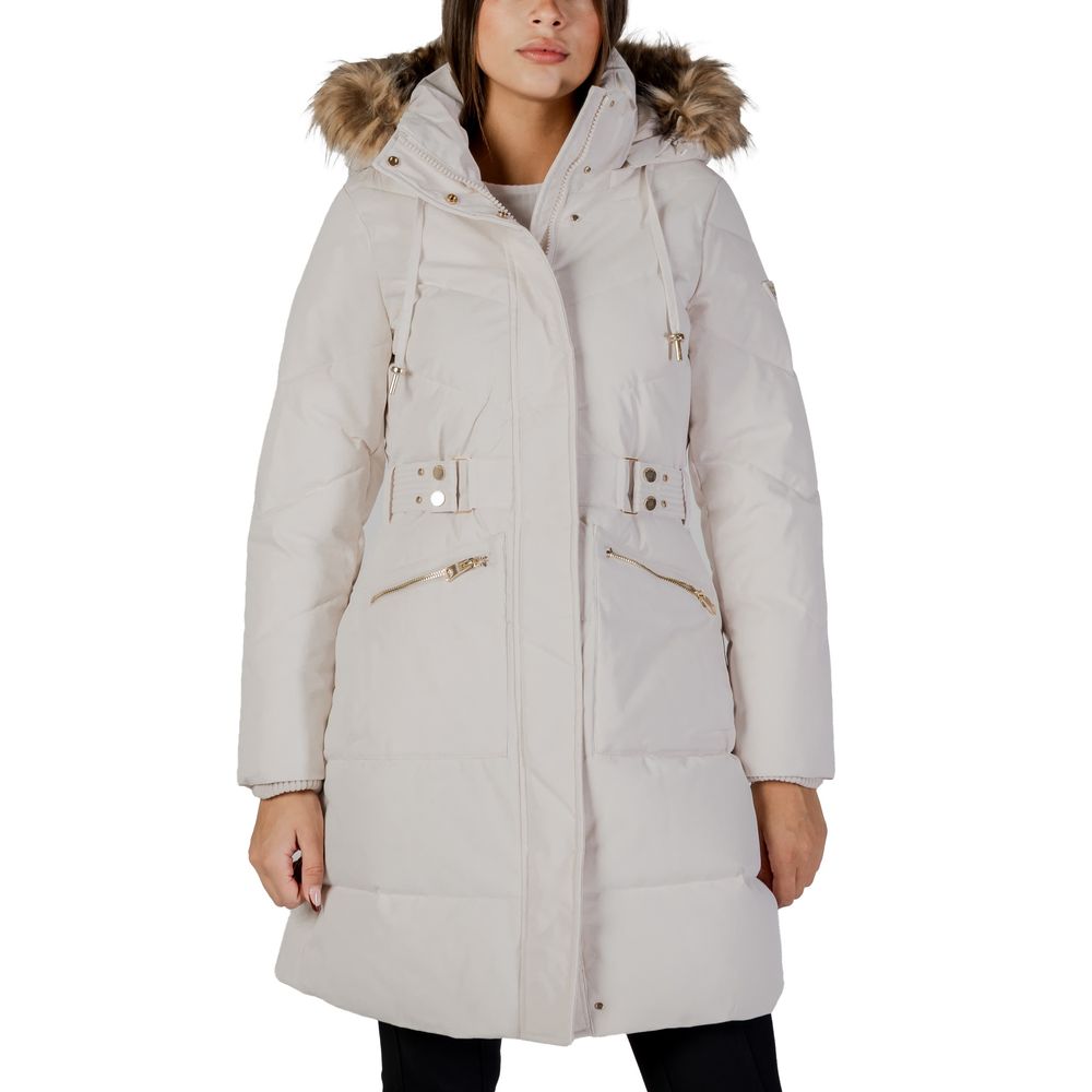 Manteau Guess en polyester crème