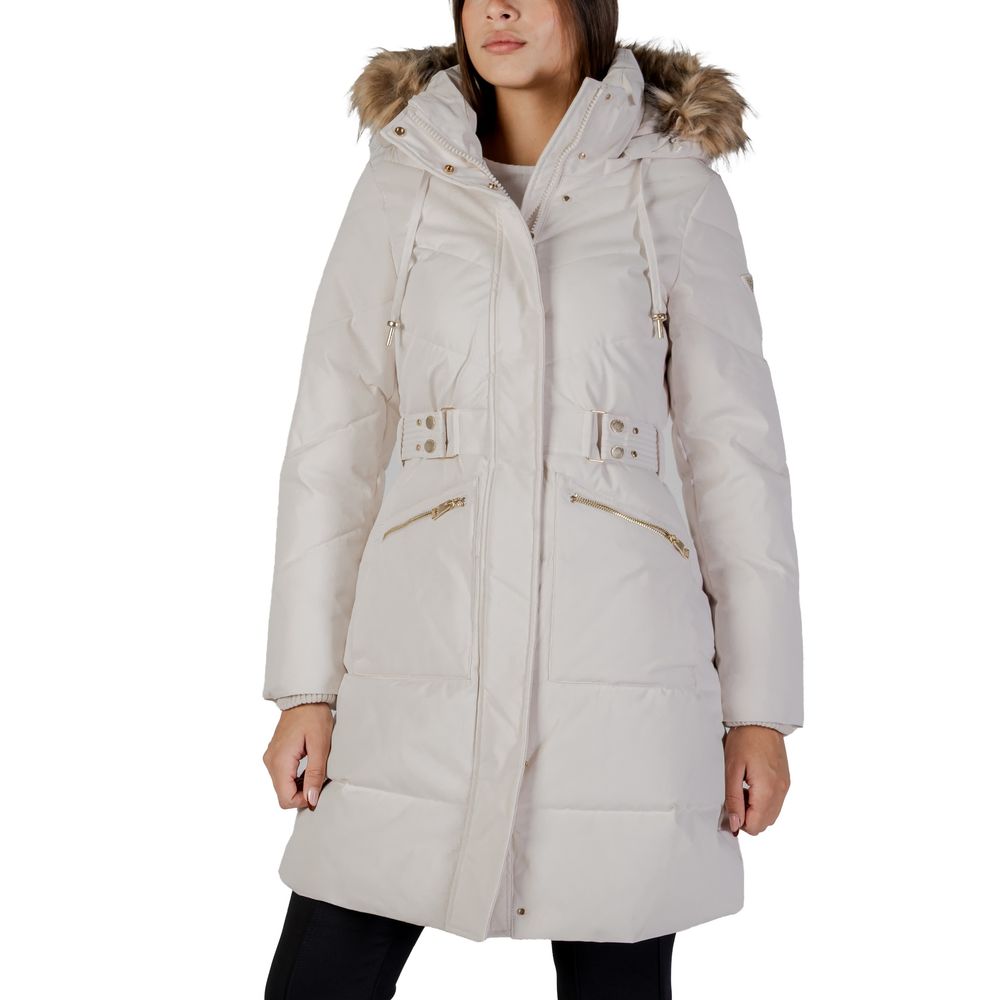 Manteau Guess en polyester crème