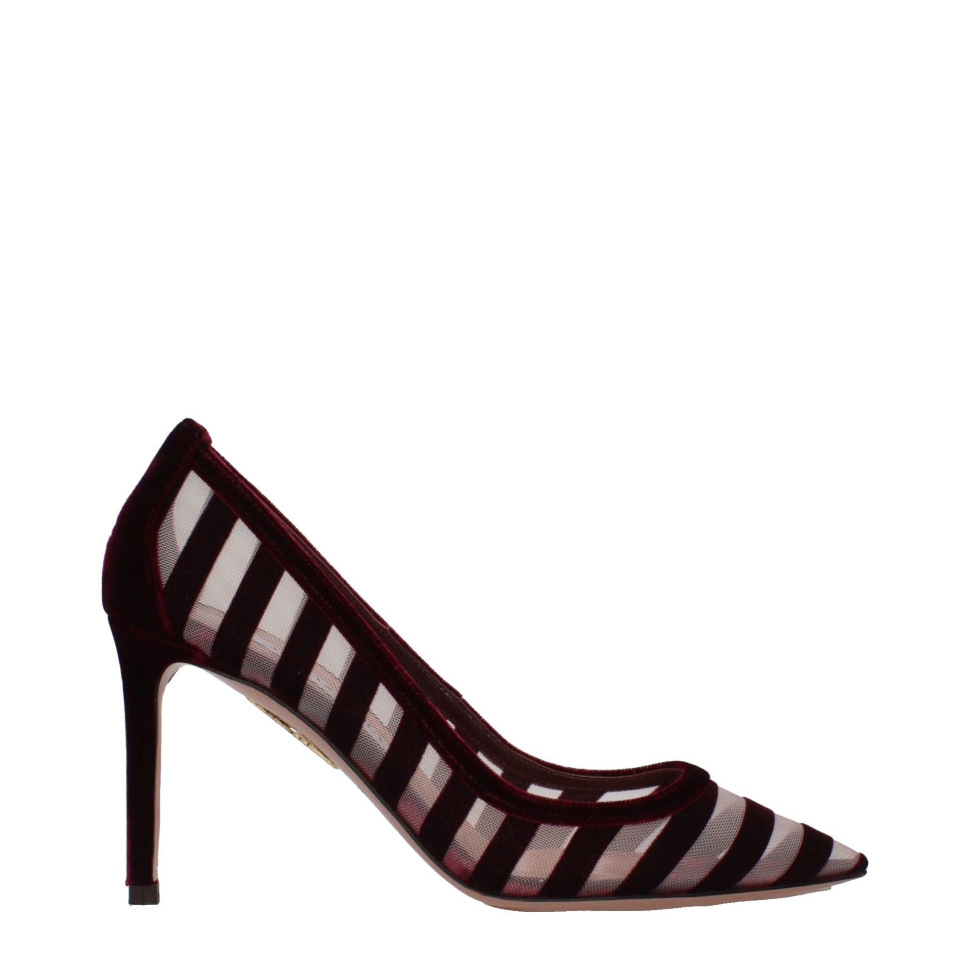Escarpins Aquazzura transparents en velours à talon moyen