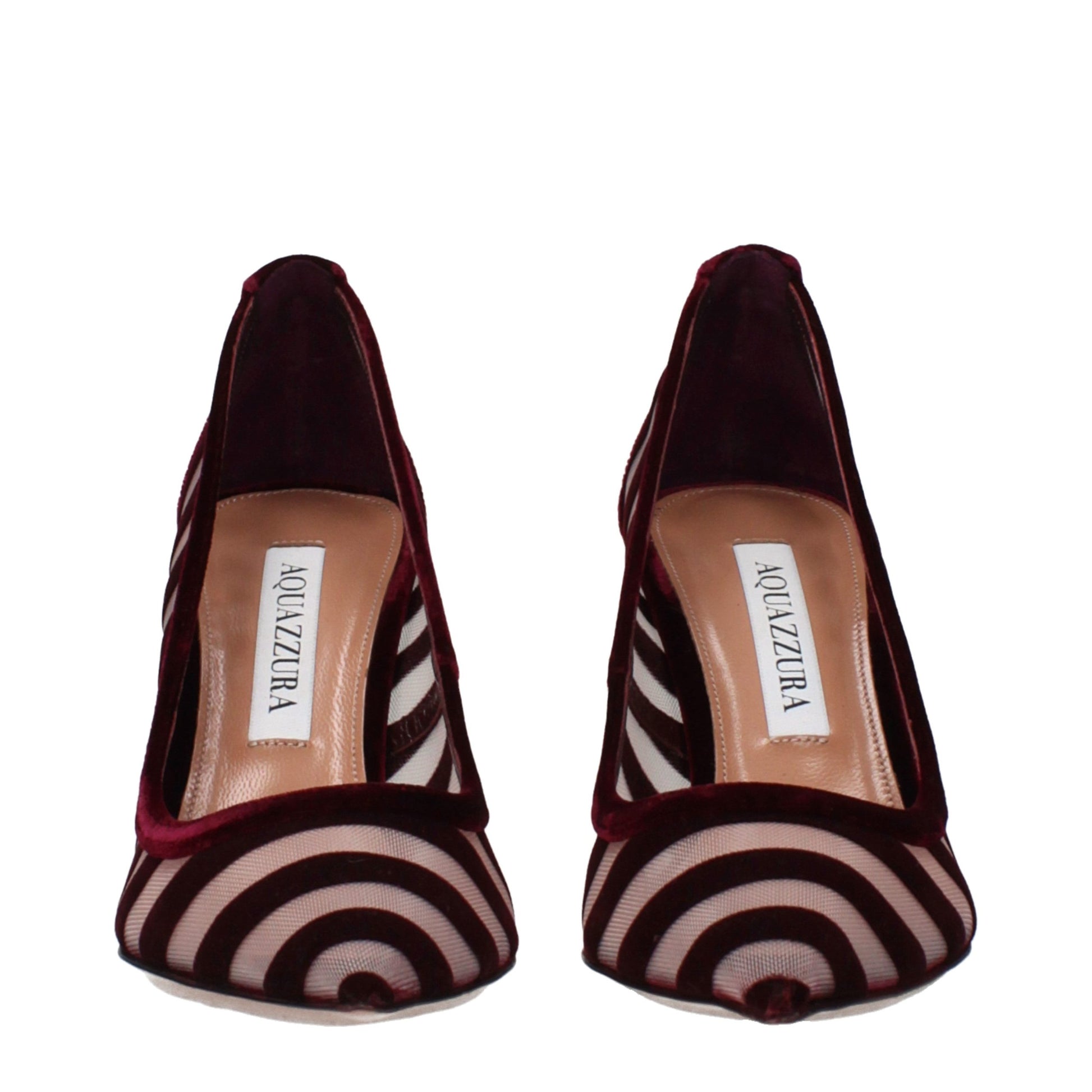 Escarpins Aquazzura transparents en velours à talon moyen