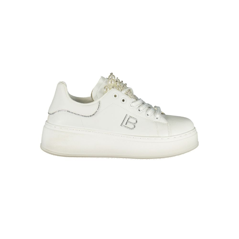 Sneaker femme en polyuréthane Laura Biagiotti Bianco
