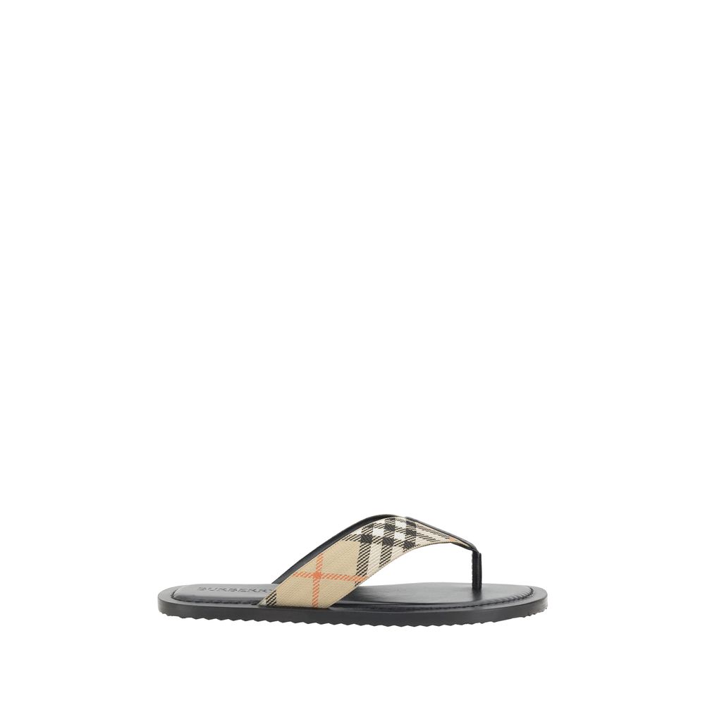 Sandales plates Burberry en polyamide multicolore