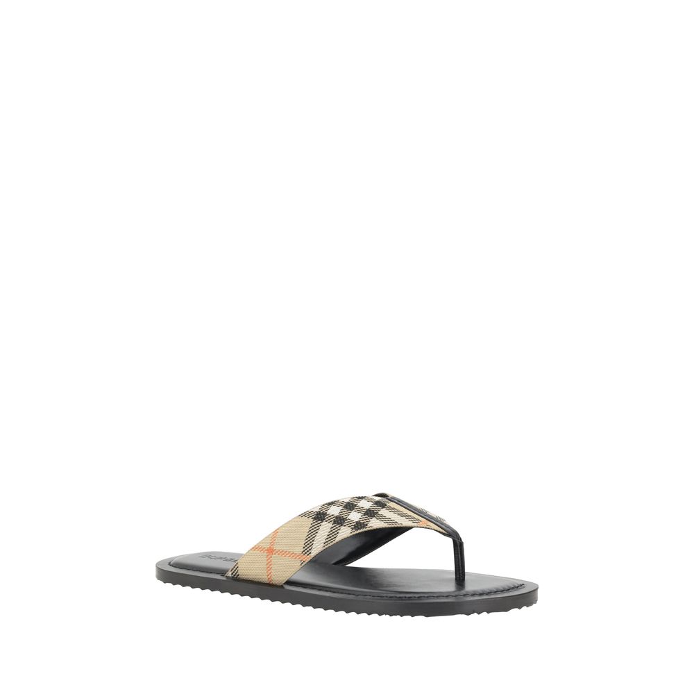 Sandales plates Burberry en polyamide multicolore