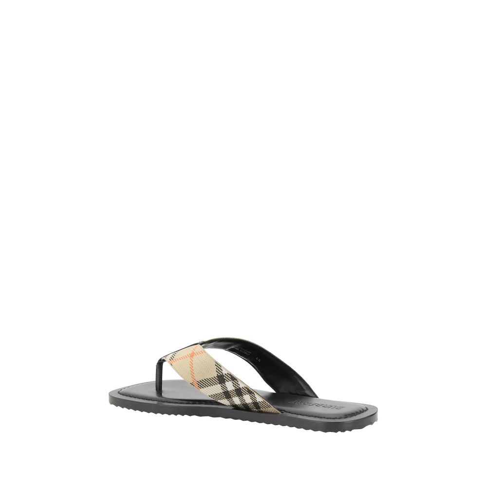 Sandales plates Burberry en polyamide multicolore