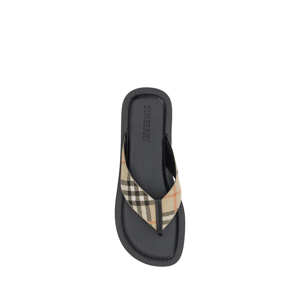 Sandales plates Burberry en polyamide multicolore