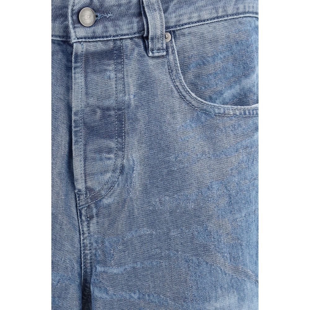 Diesel Blue Straight Leg Jeans for Men detail view