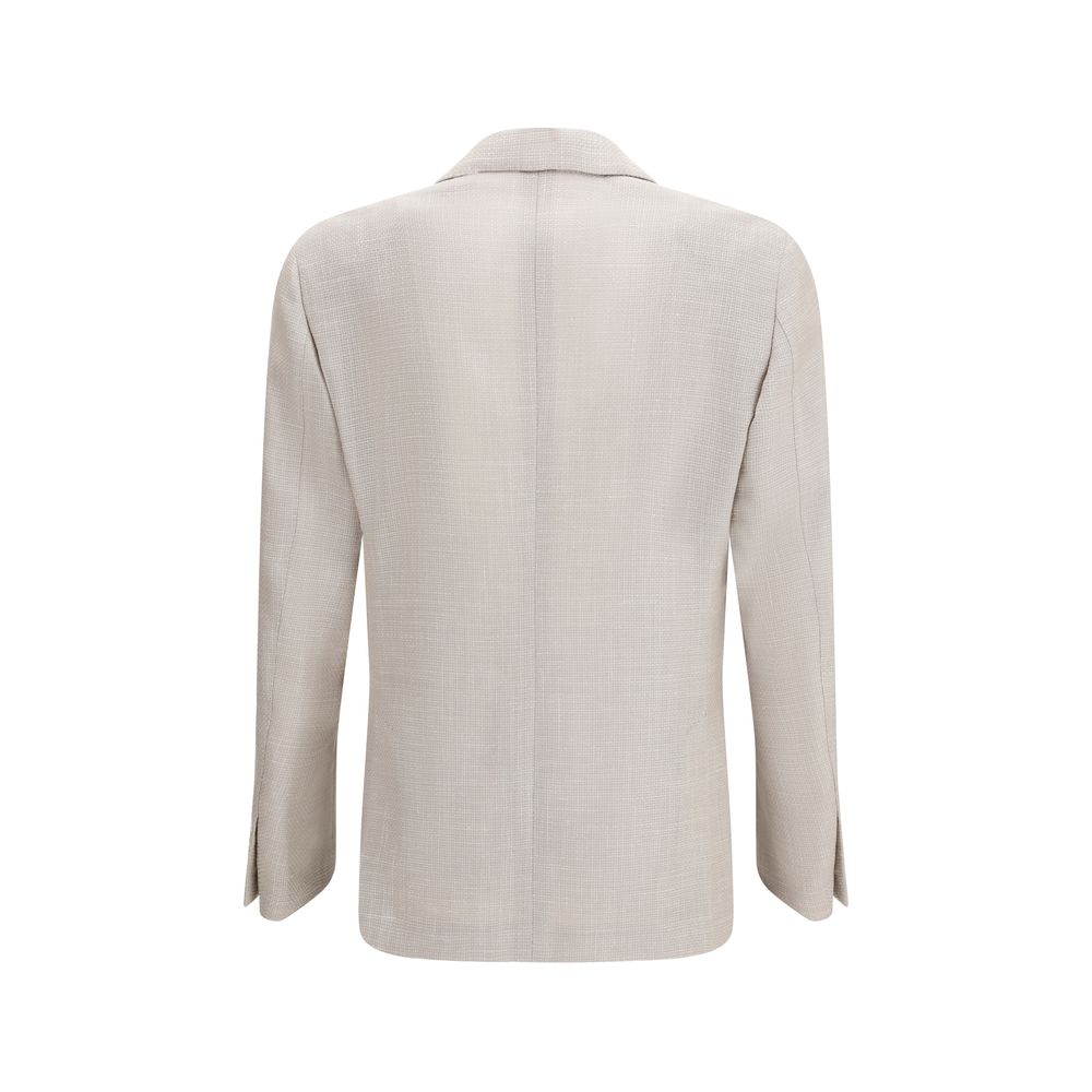 Blazer en soie beige Lardini