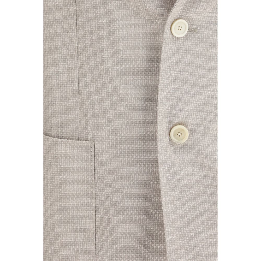 Blazer en soie beige Lardini