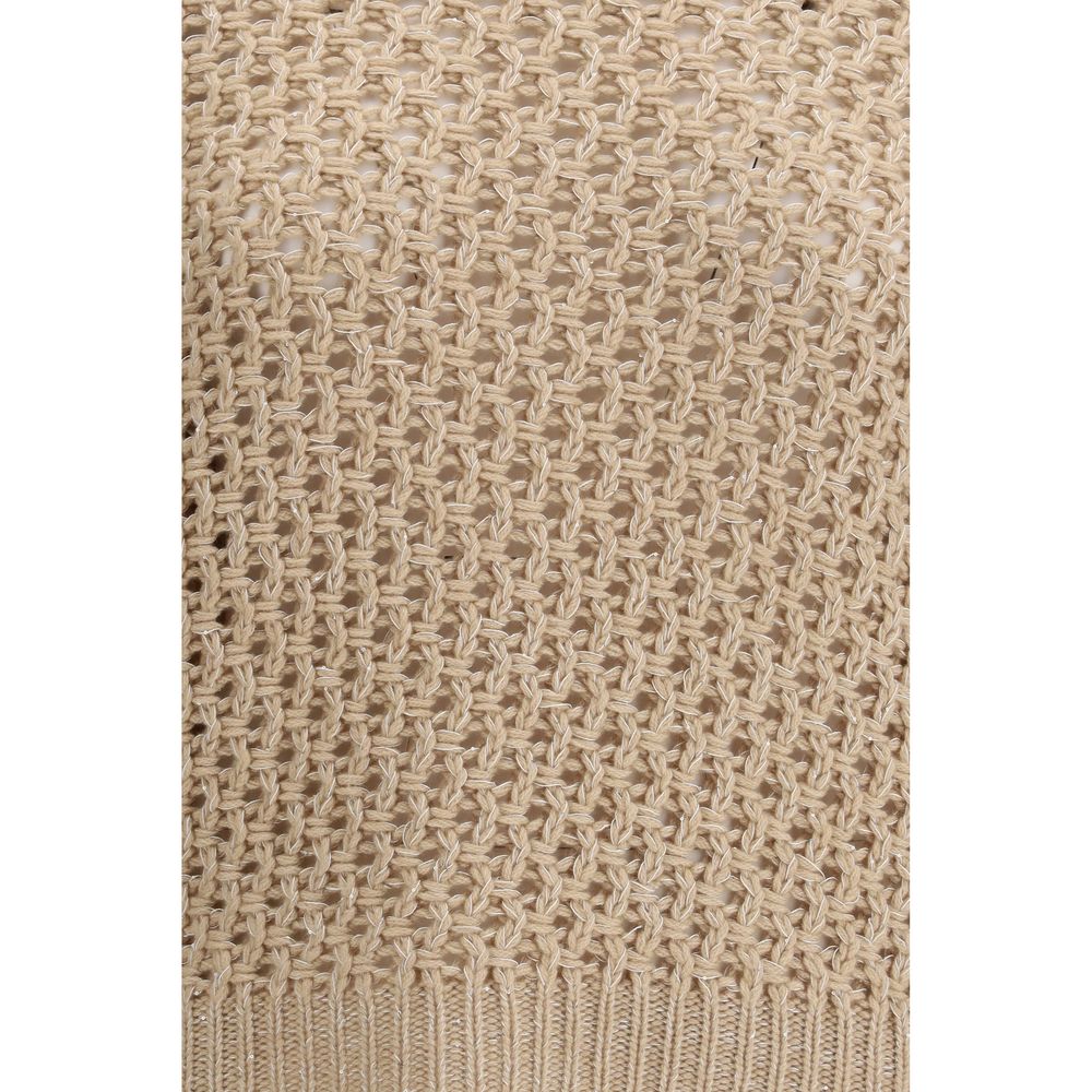 Sweat-shirt Fabiana Filippi en laine polaire beige