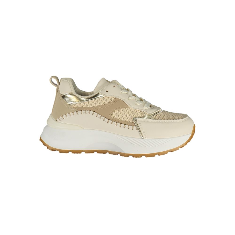 Baskets Laura Biagiotti pour femme en polyuréthane beige