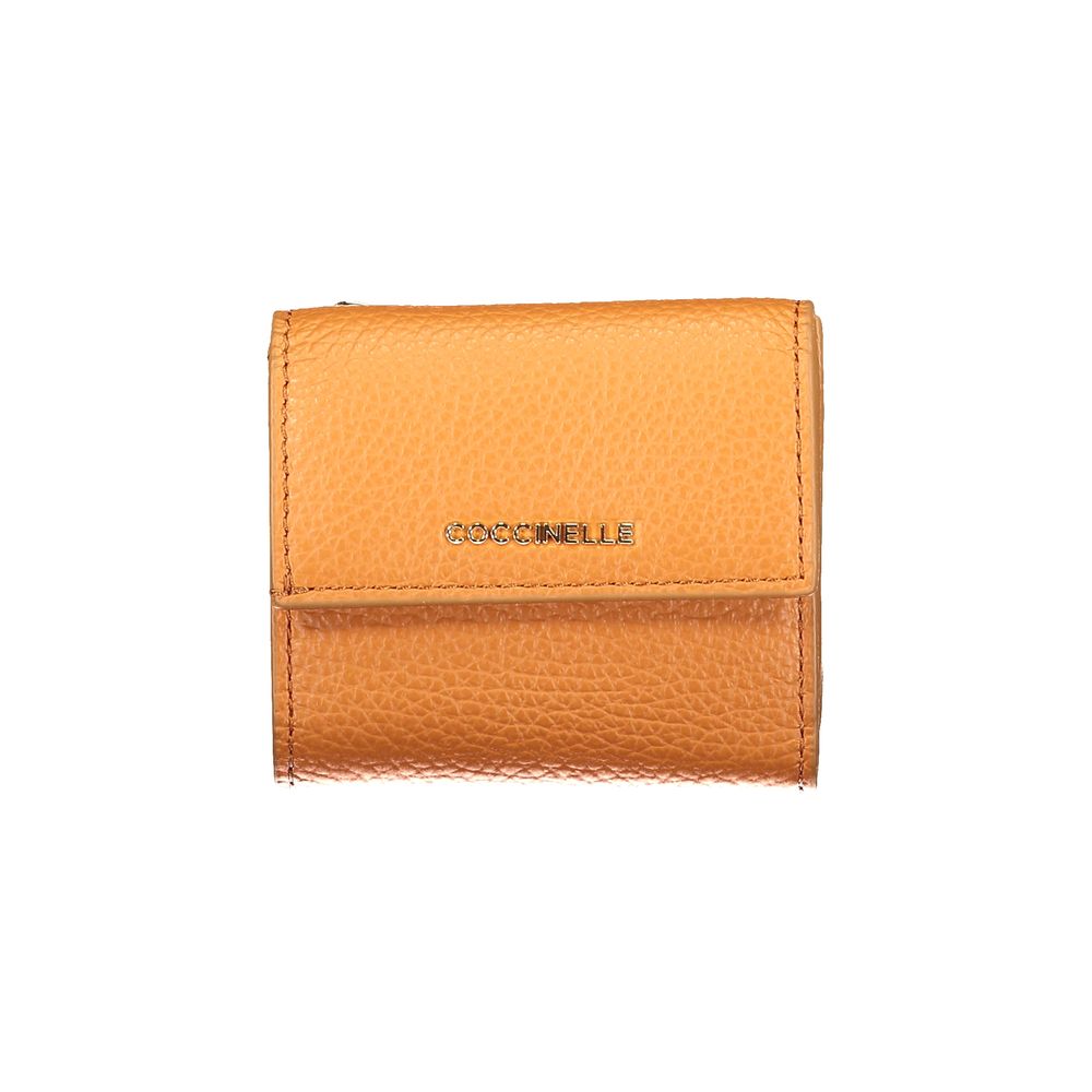 Portefeuille femme Coccinelle Arancione Pelle