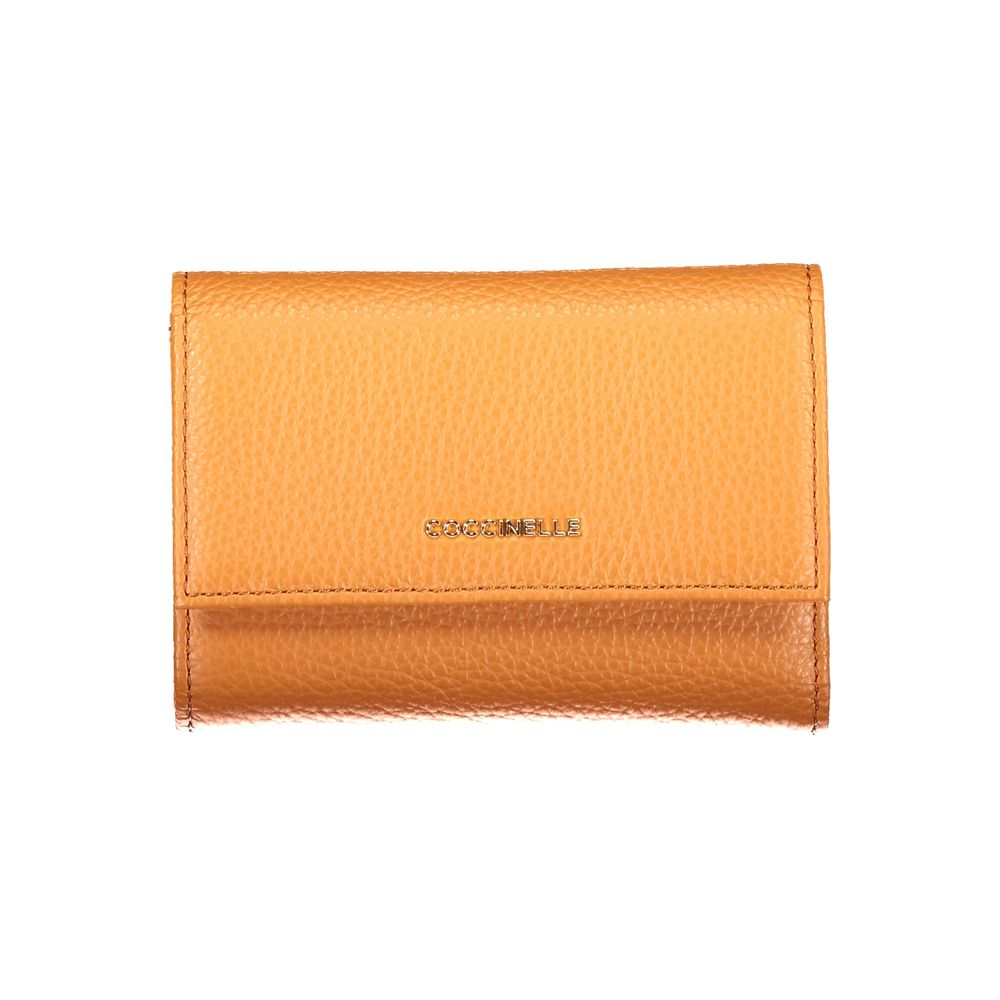 Portefeuille femme Coccinelle Arancione Pelle