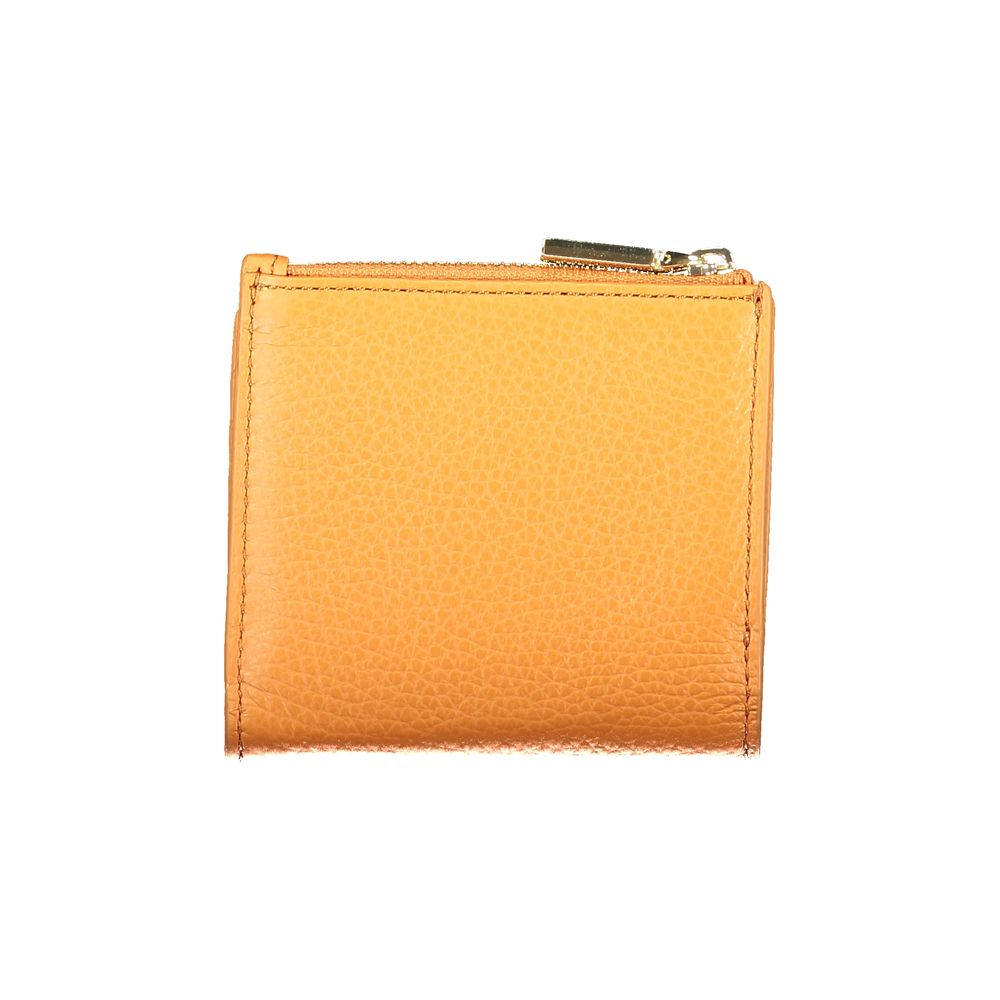 Portefeuille Coccinelle Arancione en cuir pour femme