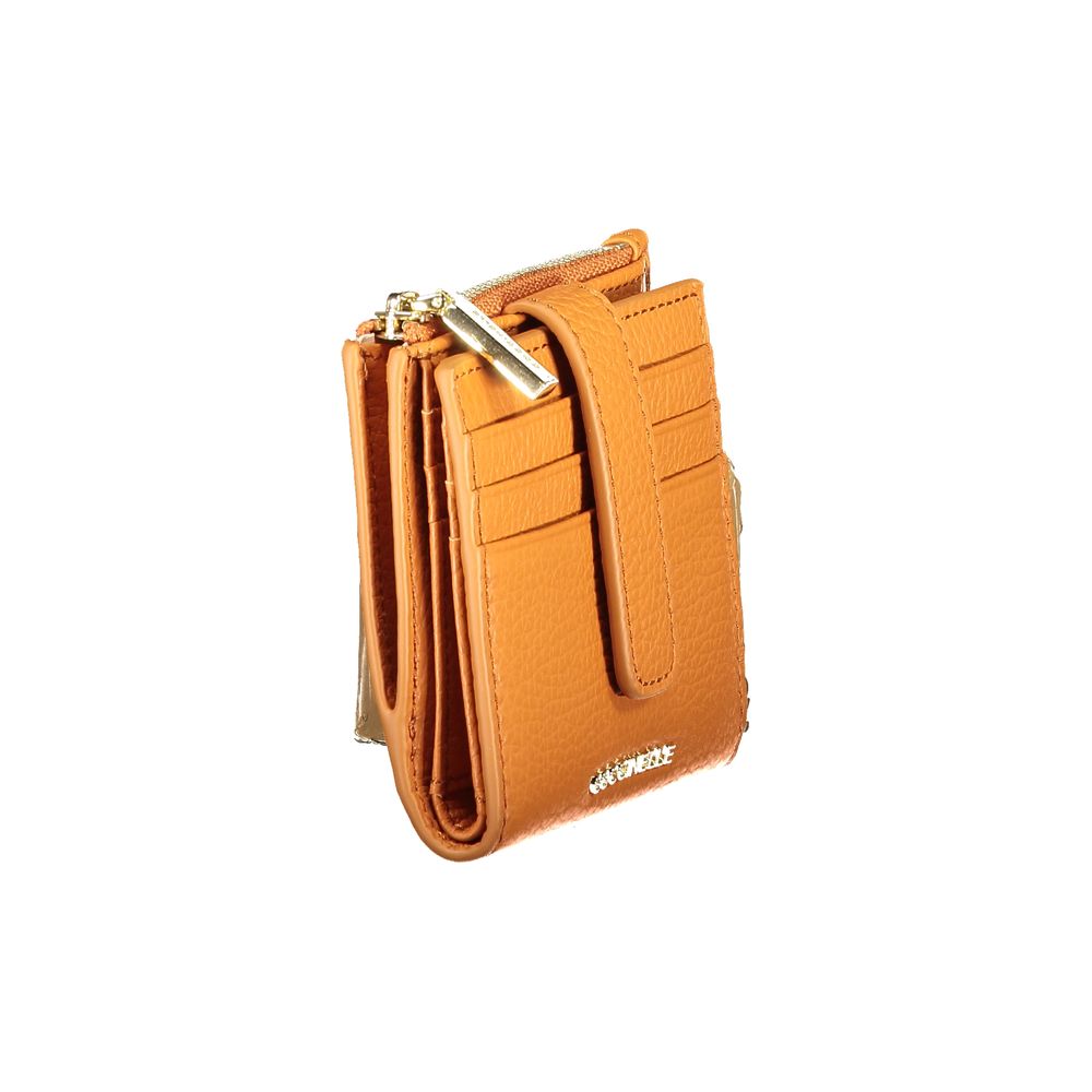 Portefeuille Coccinelle Arancione en cuir pour femme