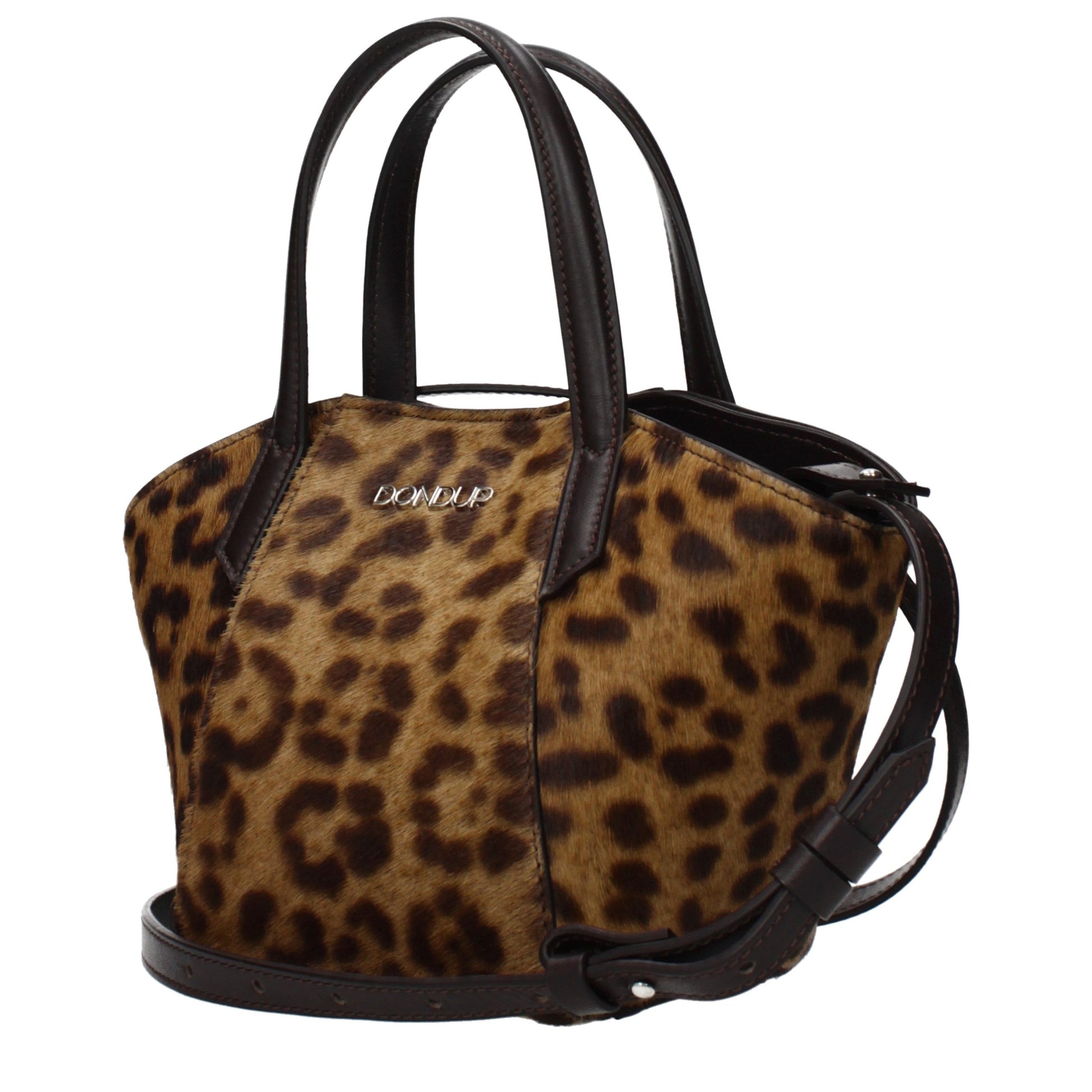 Sac à main Dondup en crin de cheval marron