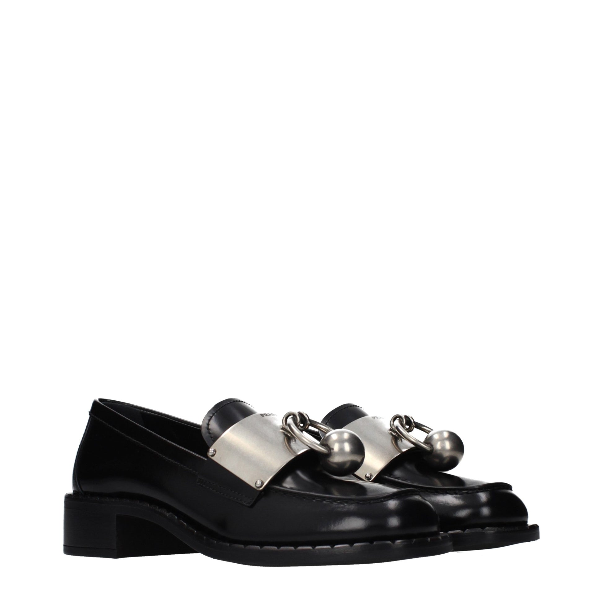 Prada Black Slip On Loafers for Women alternate view