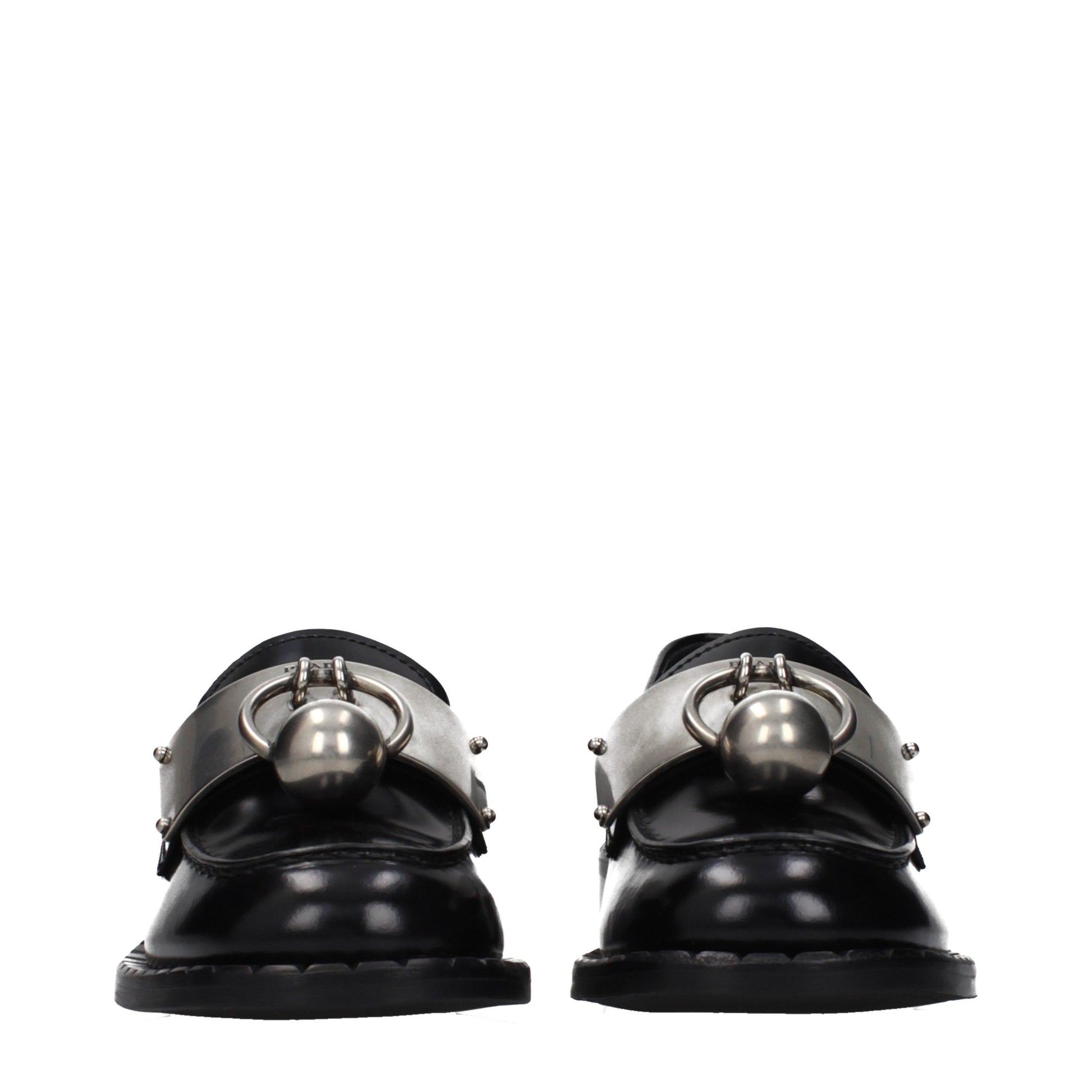 Prada Black Slip On Loafers for Women detail view