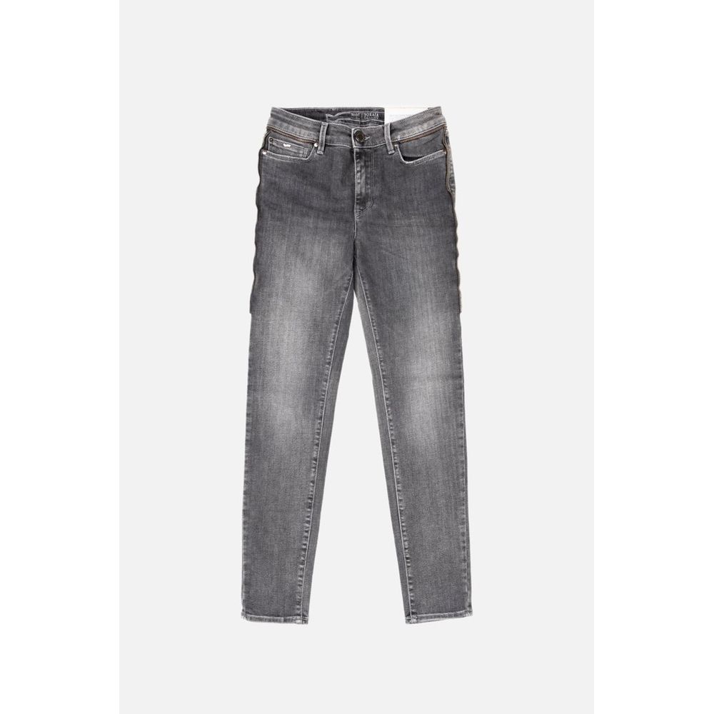 Jean en coton gris effet délavé Gas