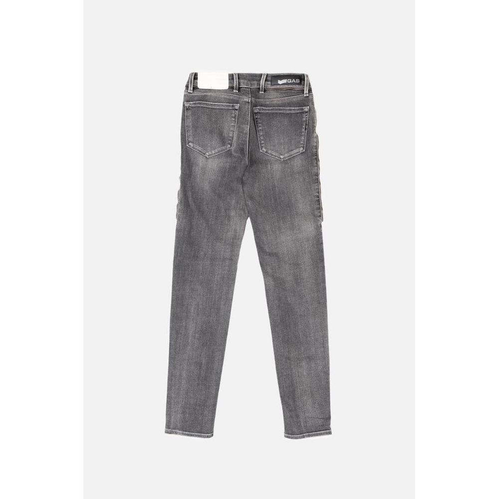 Jean en coton gris effet délavé Gas