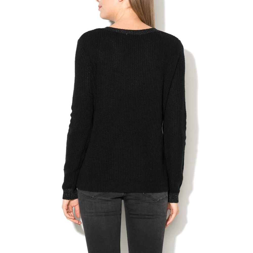 Sweat-shirt en polyacrylique noir de jais
