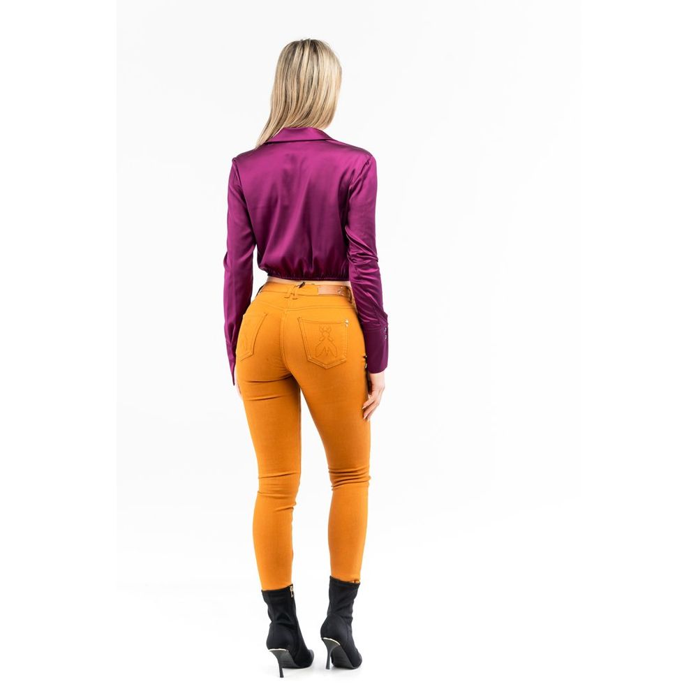 Patrizia Pepe Brown Cotton Skinny Jeans