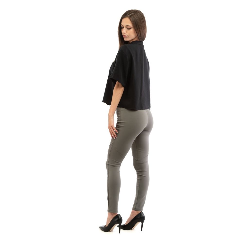 Patrizia Pepe Pantalon slim gris en viscose