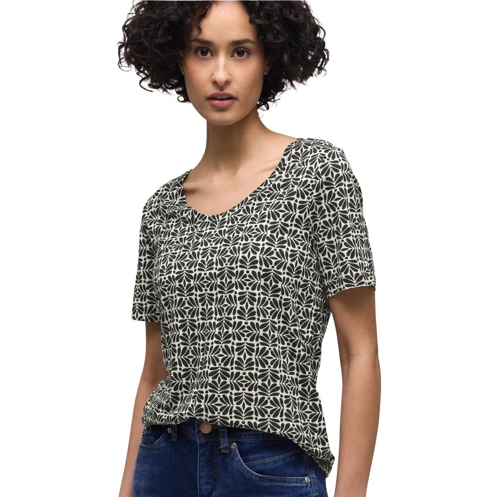 T-shirt en modal noir Street One