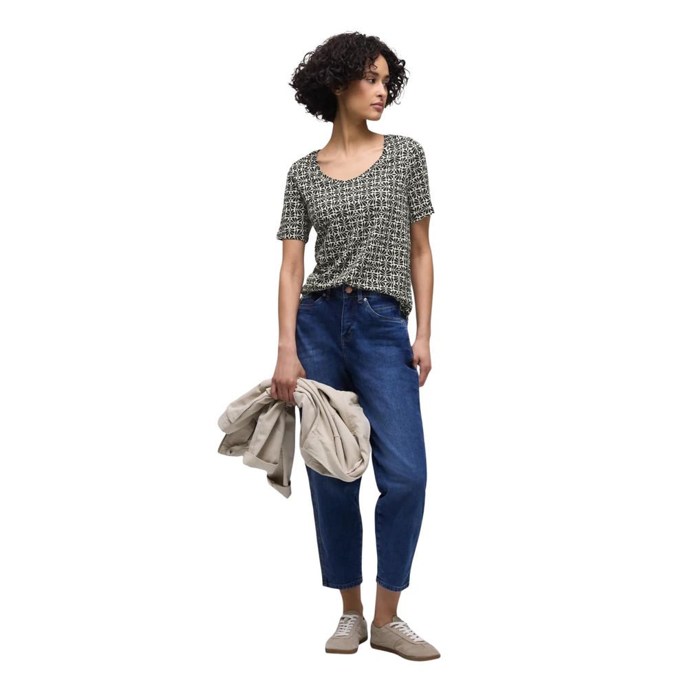 T-shirt en modal noir Street One