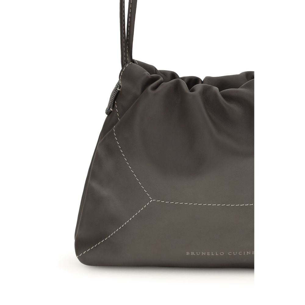 Brunello Cucinelli Brown Shoulder Bag for Women side view