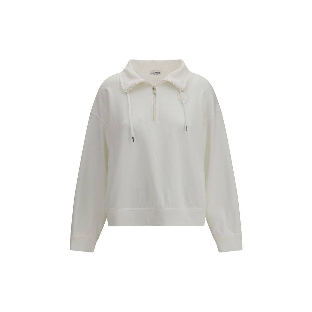 Sweat-shirt Brunello Cucinelli en coton blanc