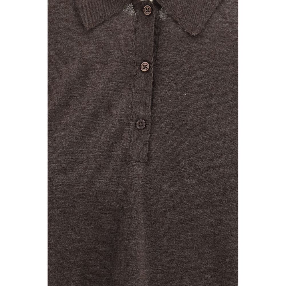 Loulou De Saison Brown Polo Shirt for Women detail view