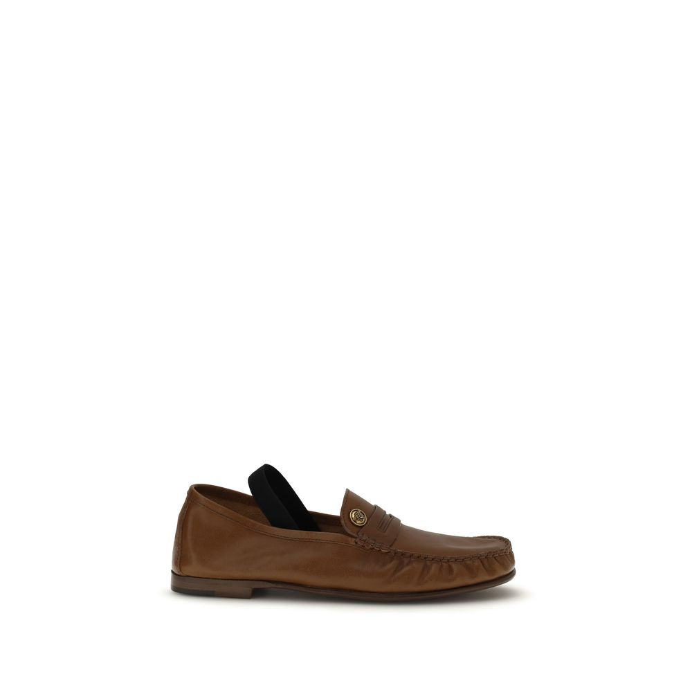 Versace Brown Slip On Loafers for Women