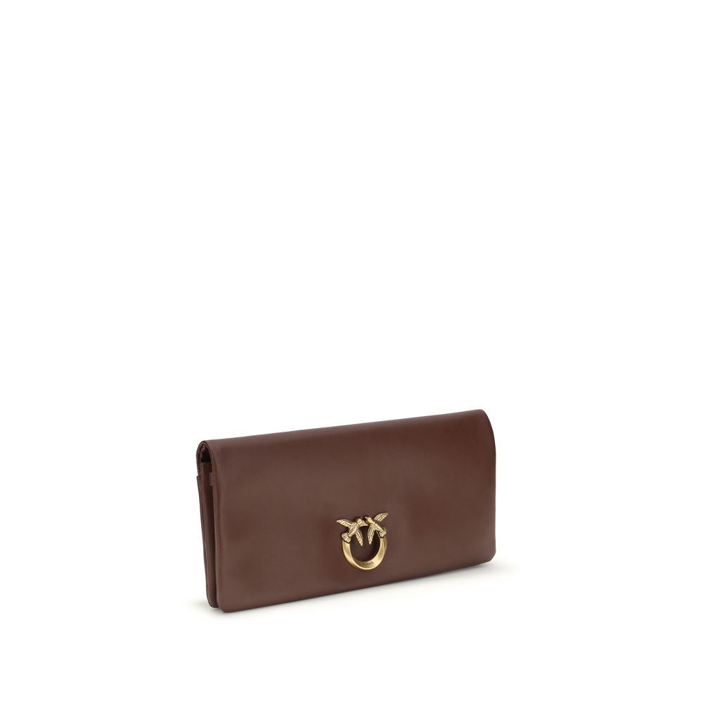 Pochette PINKO en cuir de veau bordeaux Bos Taurus