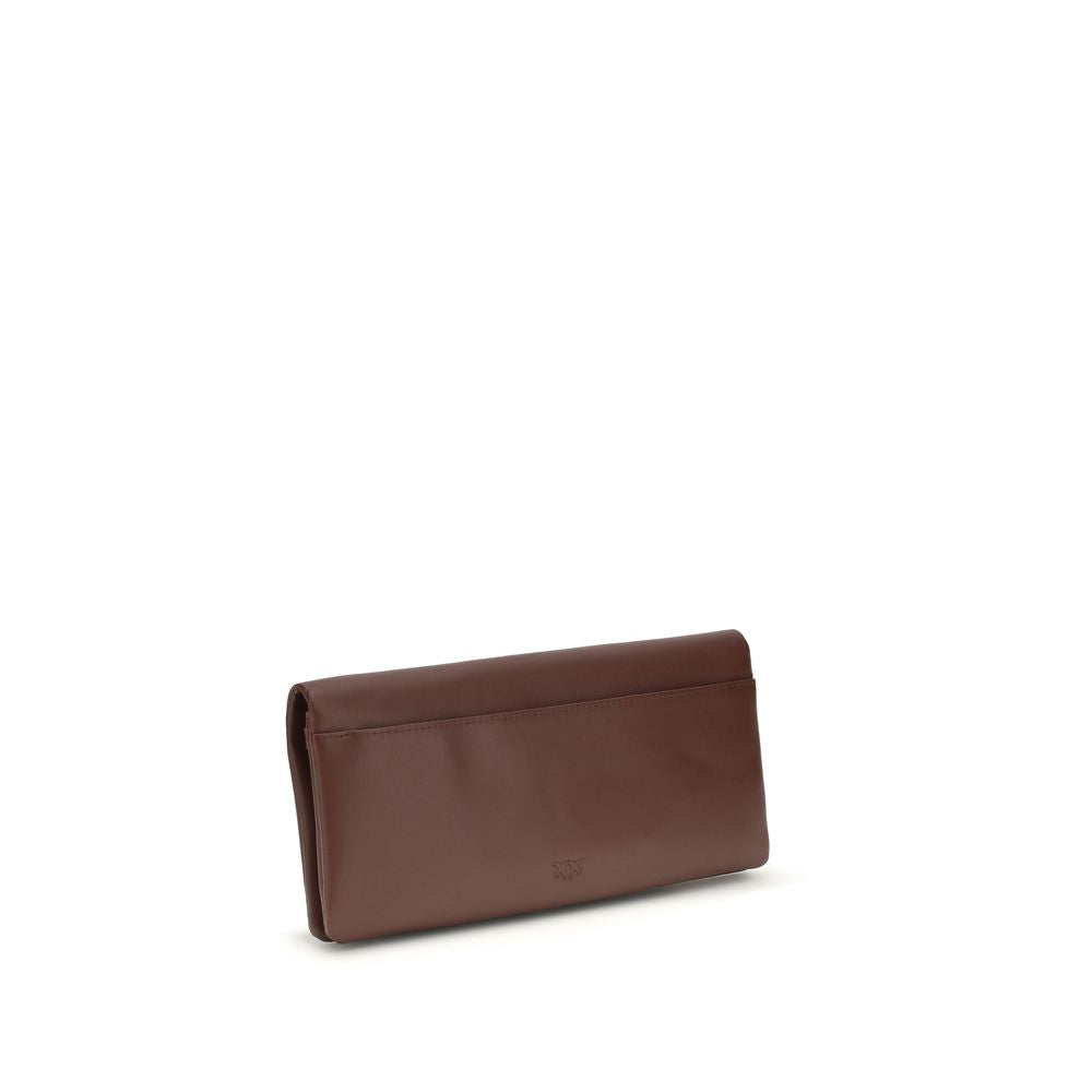 Pochette PINKO en cuir de veau bordeaux Bos Taurus