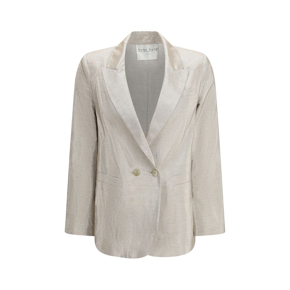 Blazer Forte_Forte en coton argenté