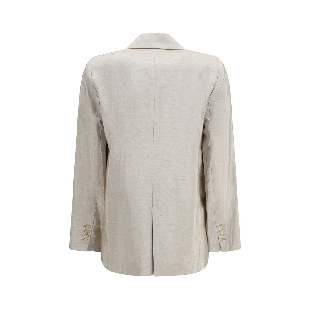 Blazer Forte_Forte en coton argenté