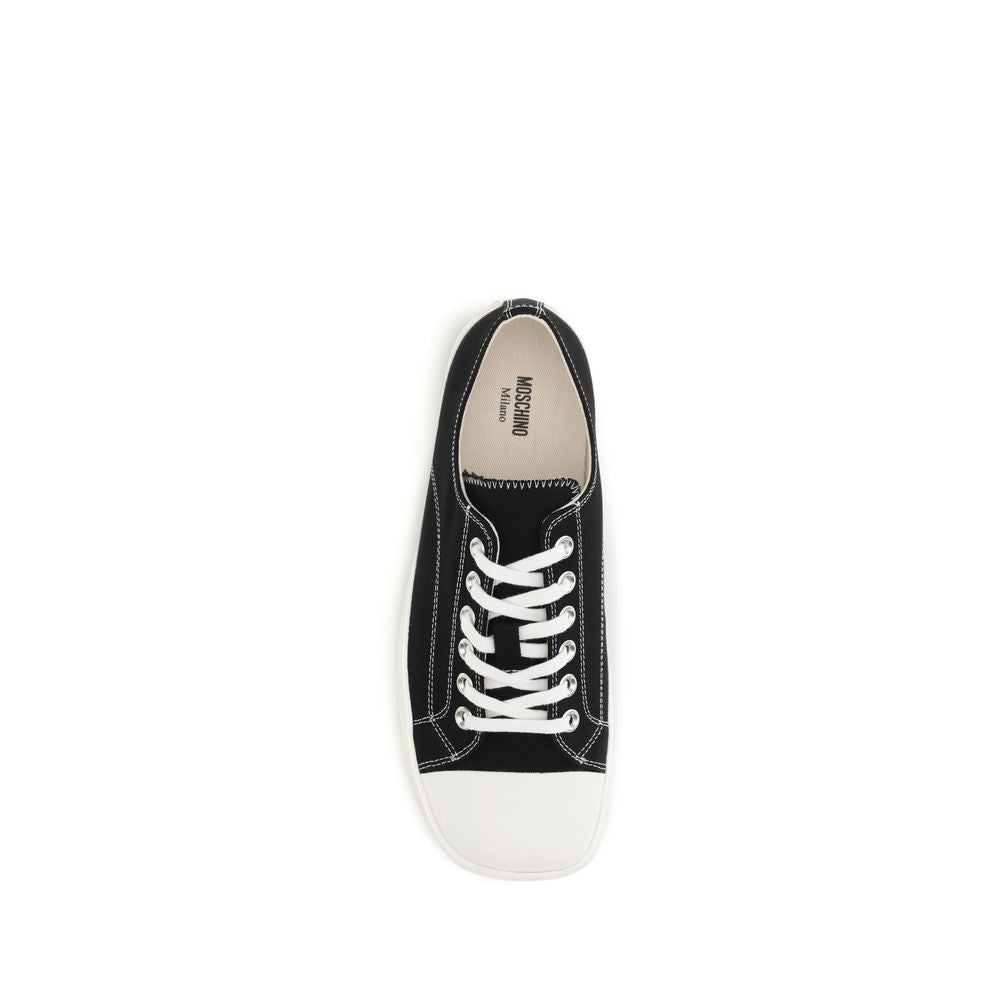 Moschino Black Low Top Sneakers for Men side view