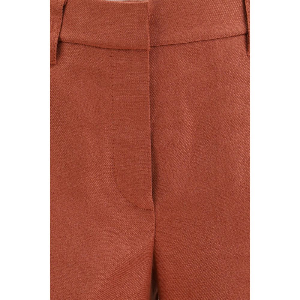 Pantalon décontracté en lin multicolore Brunello Cucinelli
