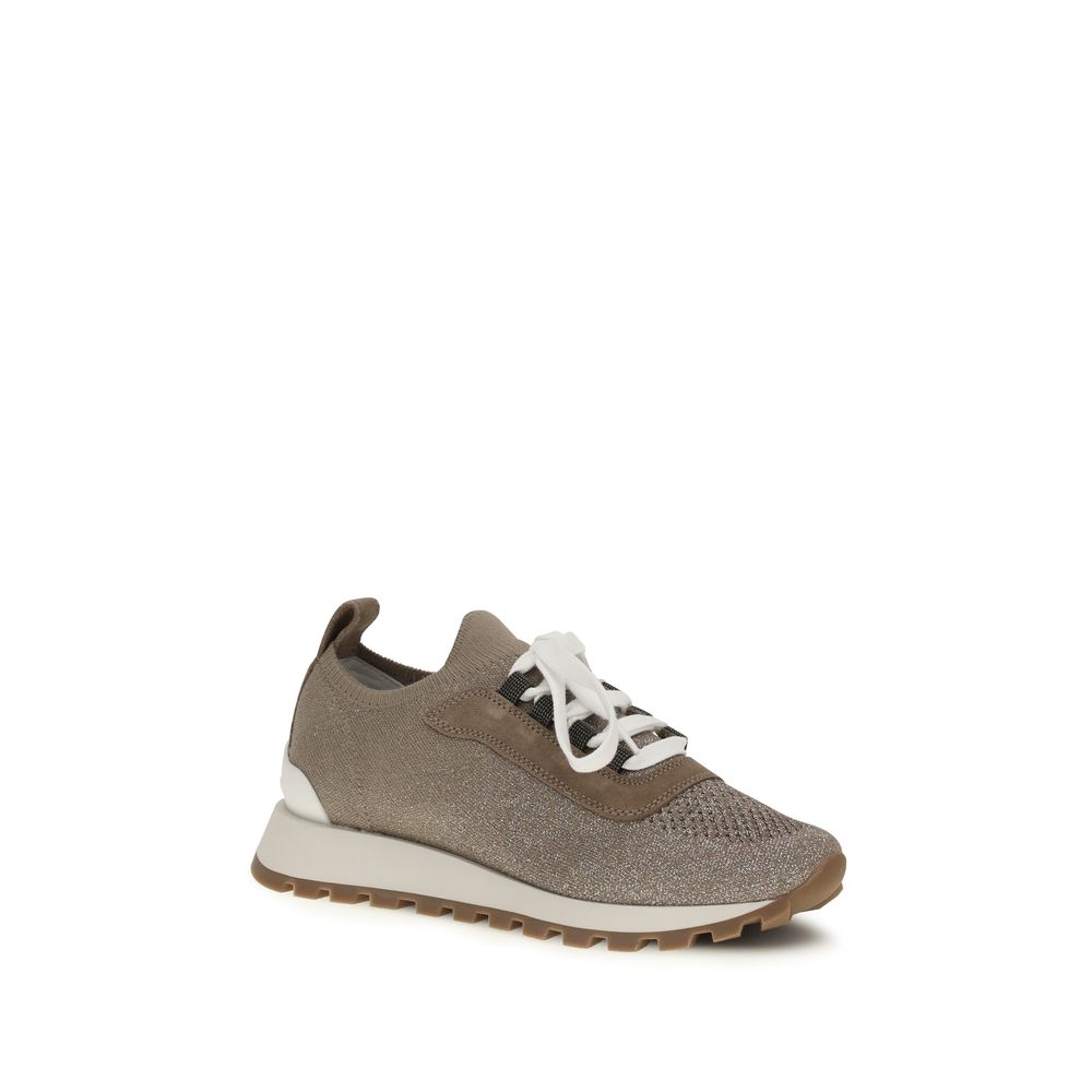 Brunello Cucinelli Beige Chunky Sneakers for Women alternate view