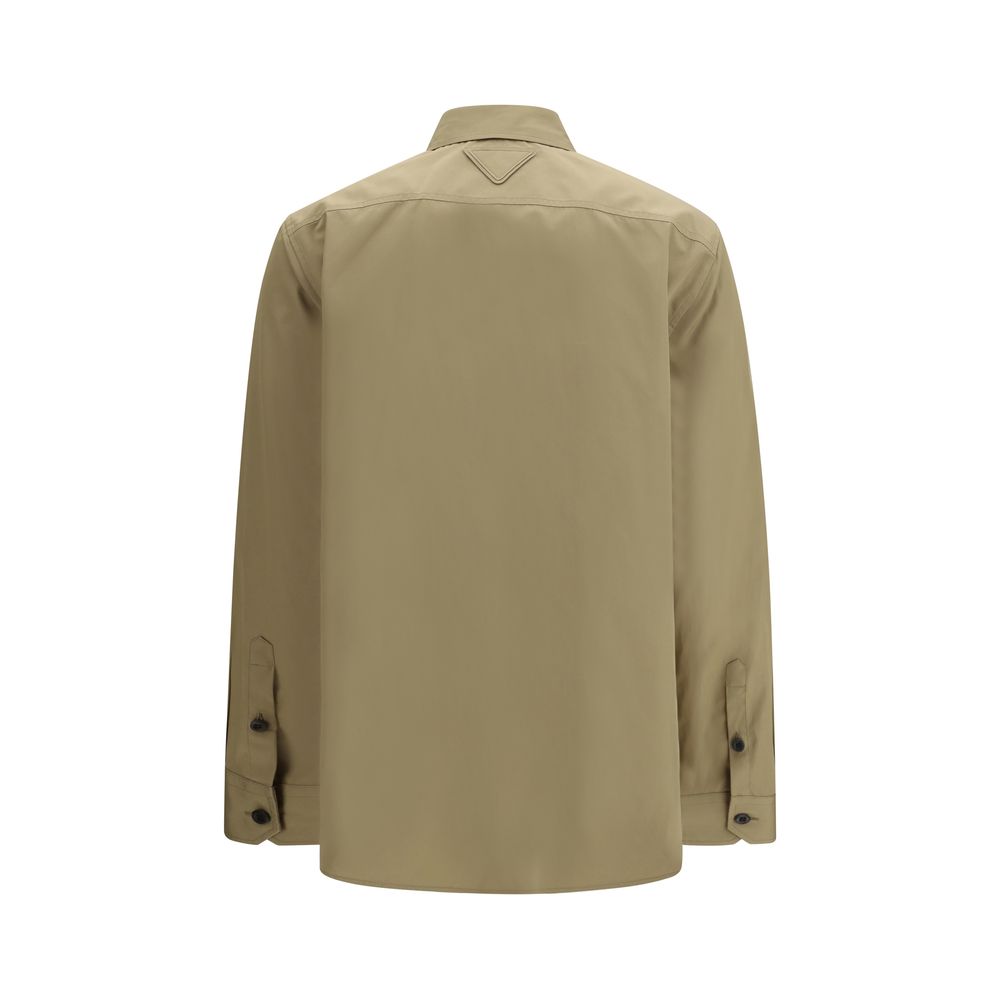 Chemise en coton beige Prada