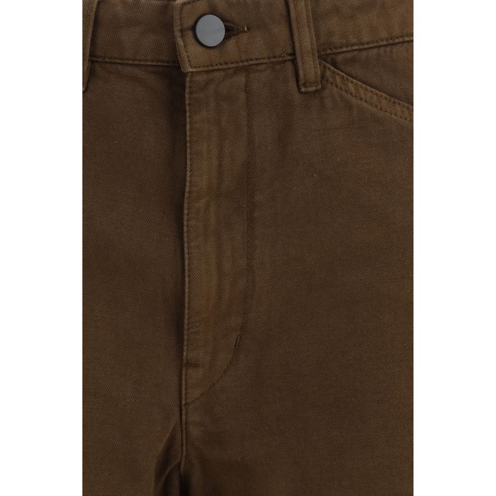 Pantalon décontracté Lemaire en coton marron