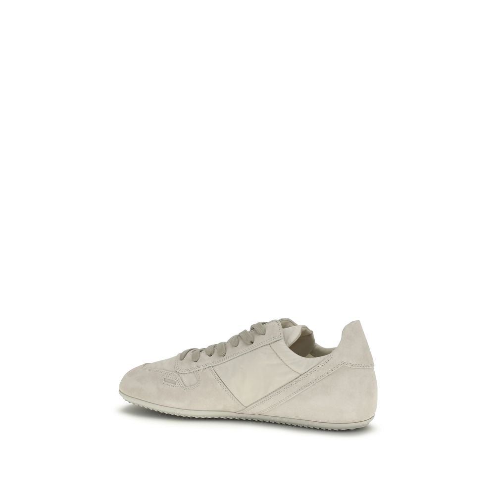 Baskets basses Rick Owens en cuir de veau gris Bos Taurus