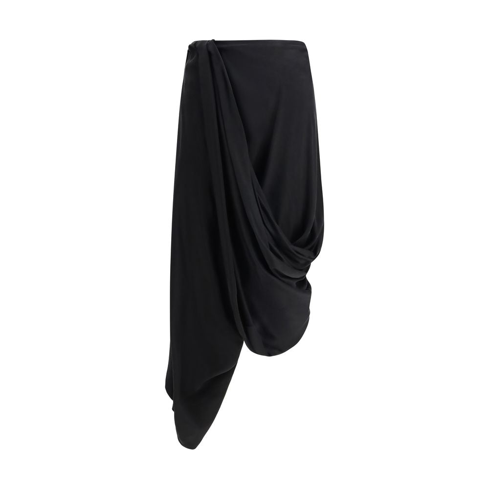 Jupe midi Maison Margiela noir cuivre