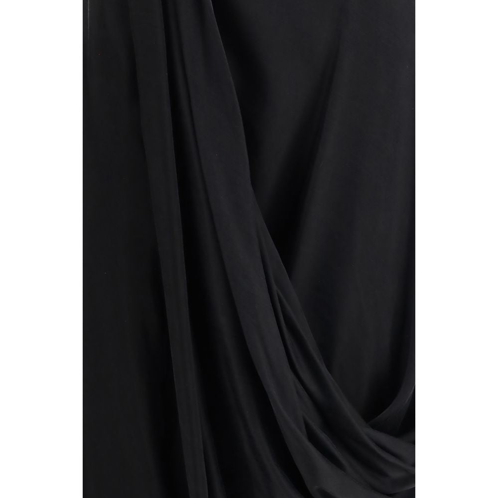 Jupe midi Maison Margiela noir cuivre