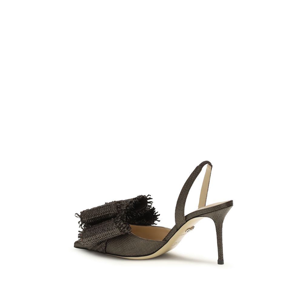 Escarpins plateforme MACH & MACH en raphia marron