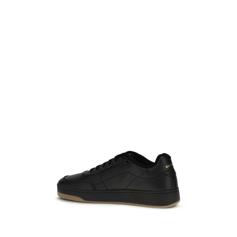 Baskets basses Saint Laurent en cuir de veau noir Bos Taurus