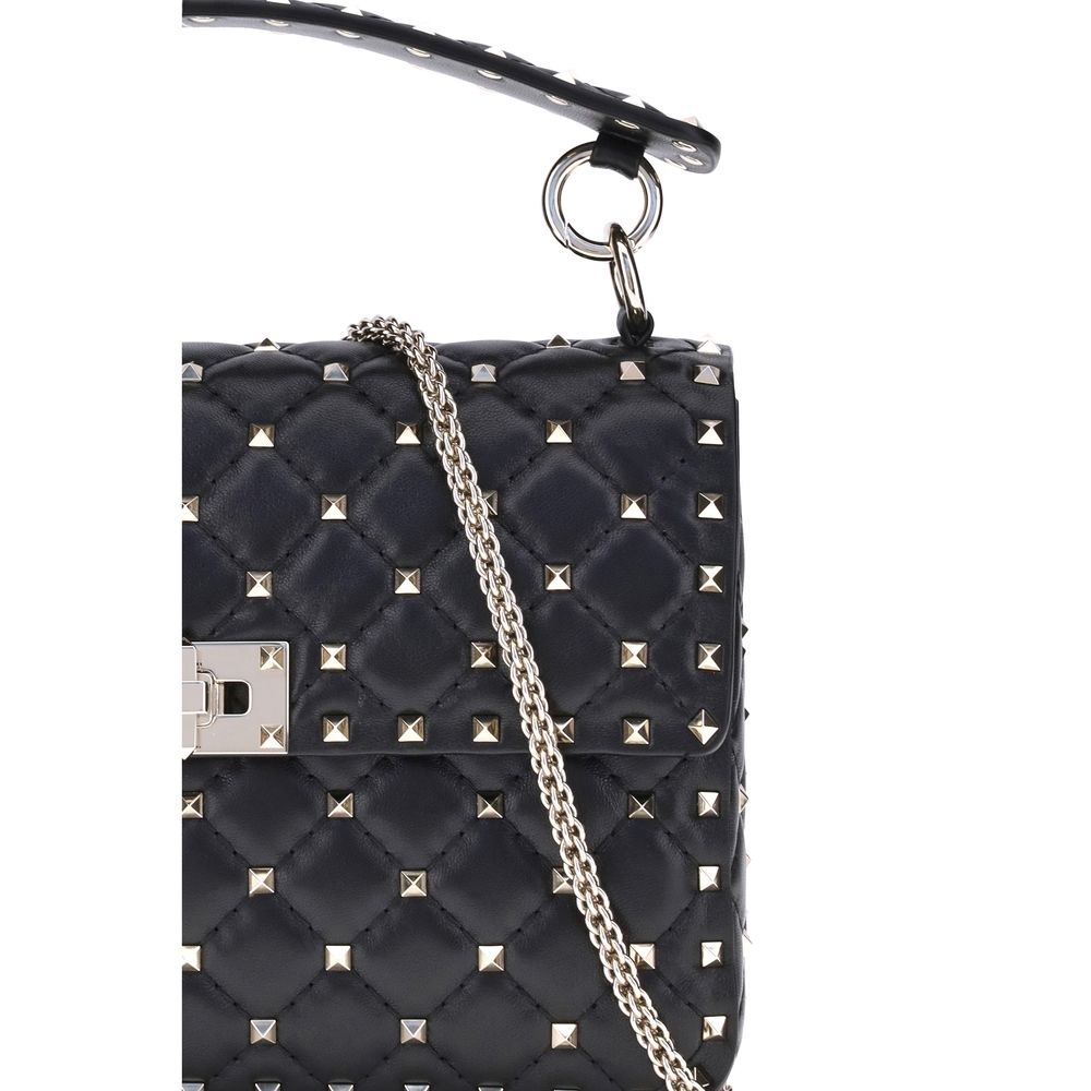 Sac à bandoulière Valentino Garavani en agneau noir Ovis Aries Aries