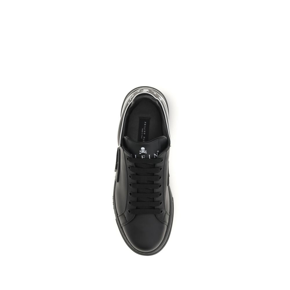Baskets basses Philipp Plein en cuir de veau noir Bos Taurus